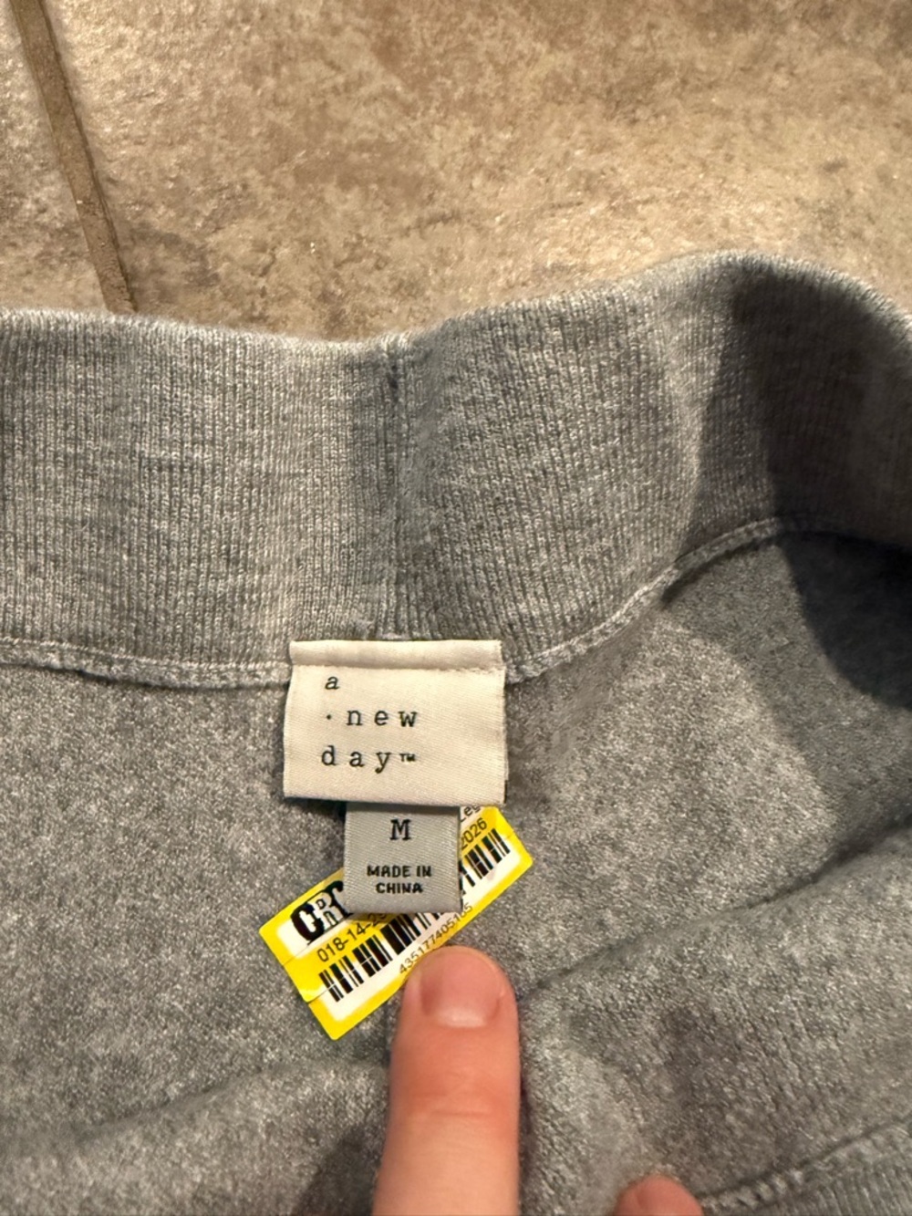 NWOT Light Gray Knit Wide-Leg Pants - Picture 5 of 5